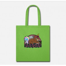 Unicorn Squirrel Lime Green Tote Bag